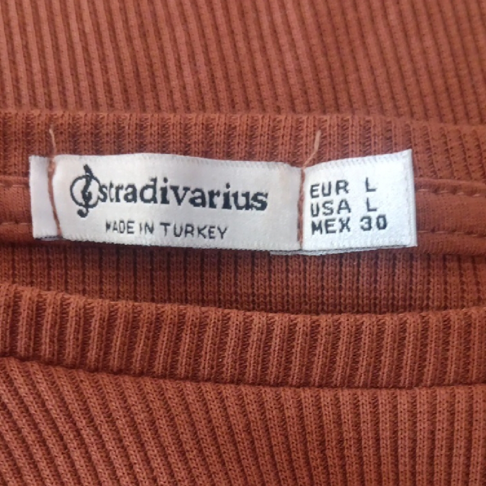 Rust Orange Ribbed Top - Picture 3 of 3